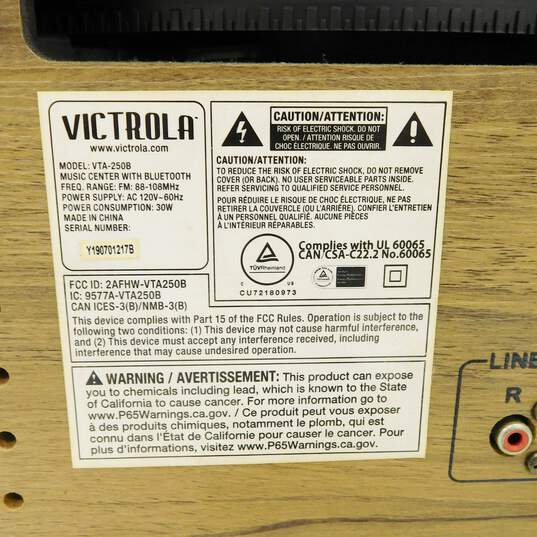 Victrola VTA-250B Record Player w/ Bluetooth & Radio image number 7