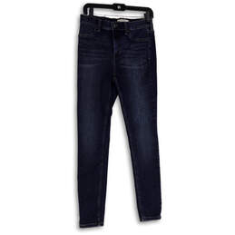 Womens Blue Denim Medium Wash Stretch Pockets Skinny Leg Jeans Size W29
