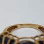 10k Gold Diamond Synthesis Sapphire Size 6.5 Ring 5.7g image number 10