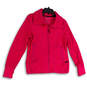 Womens Pink Collared Long Sleeve Pockets Full-Zip Activewear Jacket Size M image number 1