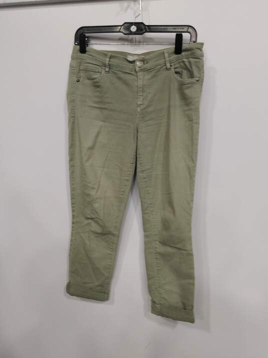 Women's Ann Taylor Loft Green Skinny Crop Jeans Size 27/4 image number 1