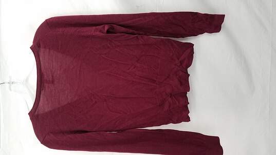 Top Burgundy Longsleeve Womens Size S image number 2