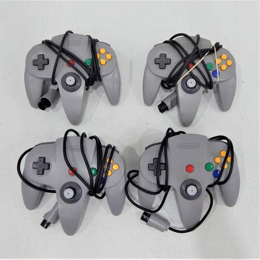 4 Ct. Nintendo 64 N64 Gray Controllers image number 1