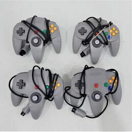 4 Ct. Nintendo 64 N64 Gray Controllers
