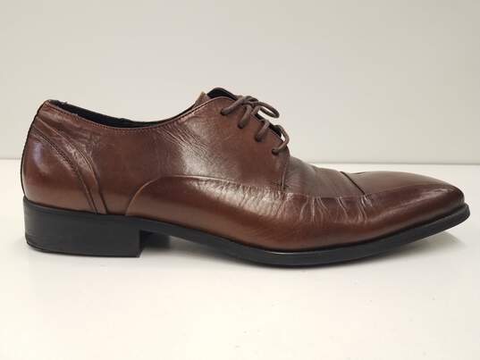 Kenneth Cole New York Sur-Plus Brown Leather Oxfords Men's Size 9 image number 6