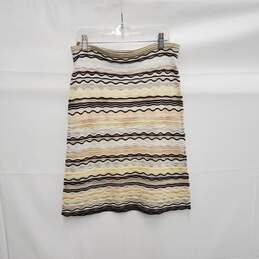 Missoni Waves Crochet Fine Knit Striped Blouse Size 14 alternative image