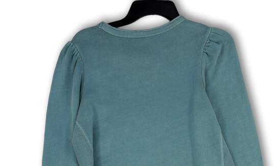 NWT Womens Blue Round Neck Long Sleeve Pullover Sweatshirt Size Small image number 4