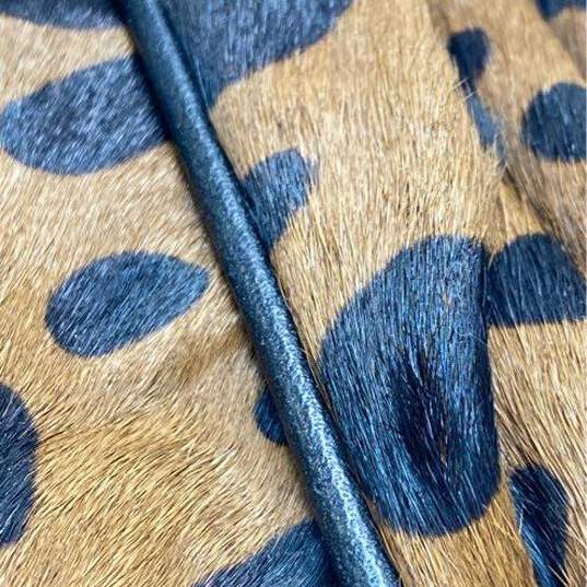 Jesslyn Blake Leather Cow Hair Leopard Print Pouch Shoulder Bag image number 7