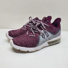 Nike Air Max Sequent 3 Bordeaux Maroon Athletic Running Shoes Women's Sz 6