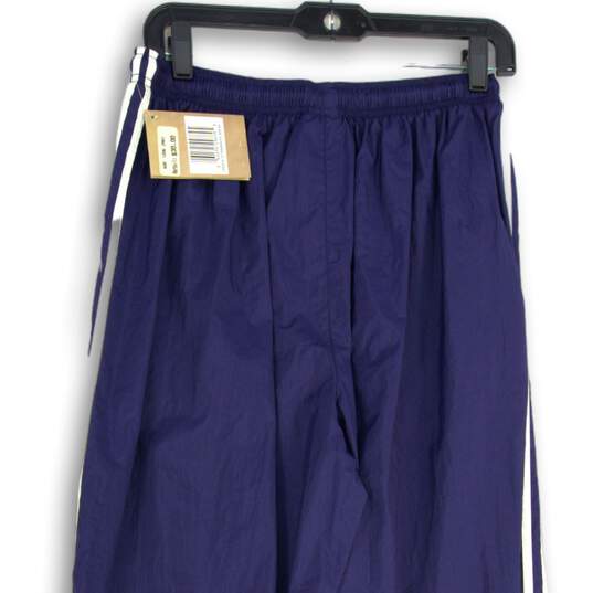 NWT Adidas Womens Blue Pleated Elastic Waist Tapered Leg Track Pants Size XL image number 3