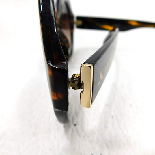 Judith Leiber 'Fushia' Lense Havana Brown Frame Oversized Sunglasses, Box & Dust Bag NWT with COA image number 14