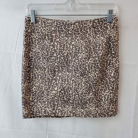 Free People Brown Leopard Print Skirt Size 4 image number 1