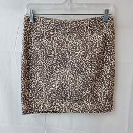 Free People Brown Leopard Print Skirt Size 4