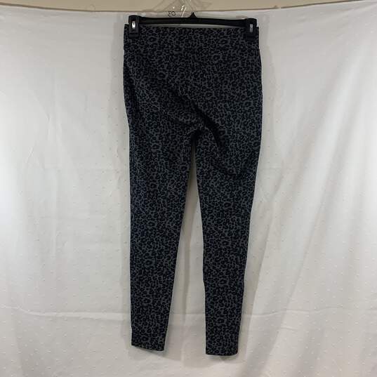 Women's Gray Leopard Print Pants, Sz. S image number 2
