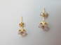 14K Yellow Gold Dolphin & Cubic Zirconia Stud Earrings 1.0g image number 3