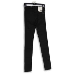 NWT Womens Black Stretch Denim Dark Wash High Rise Skinny Leg Jeans Size 26 alternative image