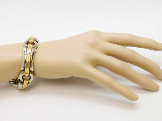 Vintage Givenchy Two Tone Chunky Necklace & Bracelet Set 163.8g image number 2