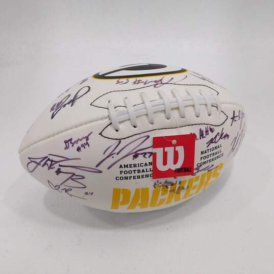 2017 Green Bay Packers Team Signed Football image number 1