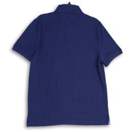 NWT Tommy Hilfiger Mens Blue Spread Collar Short Sleeve Pullover Polo Shirt Sz L alternative image