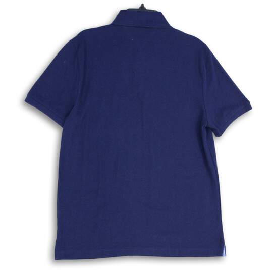 NWT Tommy Hilfiger Mens Blue Spread Collar Short Sleeve Pullover Polo Shirt Sz L image number 2