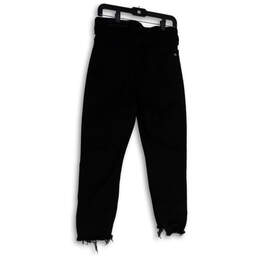 Womens Black Dark Wash Pockets Regular Fit Denim Boyfriend Jeans Size 29 alternative image