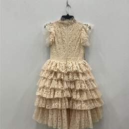 NWT Mia Joy Womens Tan Lace Layered Anouk Petticoat A-Line Dress Size 12 alternative image