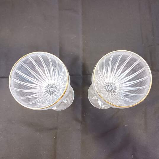 Pair Of Mikasa Golden Tiara German Crystal Wine Glasses image number 2