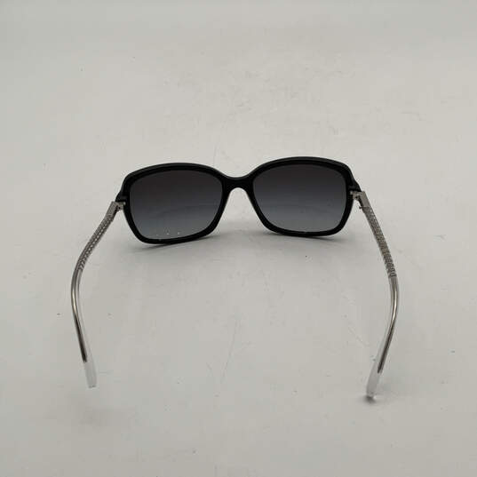 Womens 532711 Black Glitter Crystal Tortoise Shell Rectangular Sunglasses image number 3
