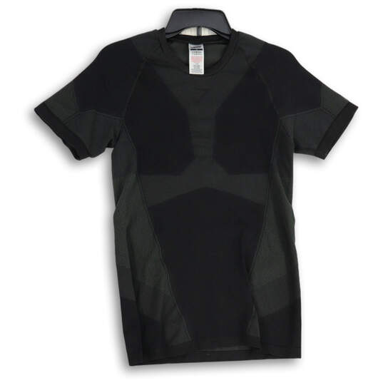 Womens Black Crew Neck Short Sleeve Crew Neck Activewear T-Shirt Size Medium image number 1