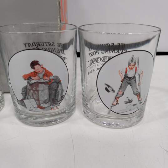 Set of 7 Norman Rockwell The Saturday Evening Post Glassware Collection image number 4