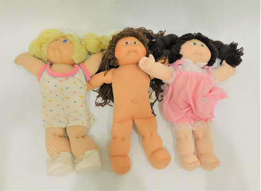 Lot of 3 Vintage Cabbage Patch Kid Dolls image number 1