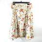 Cabi Women White Floral Mid Pleated Skirt Sz 6 image number 2