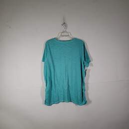Womens Cotton Heather Short Sleeve V-Neck Ruched Side T-Shirt Size 18/20 alternative image
