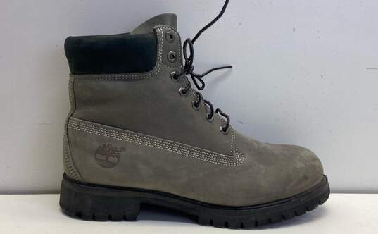 Timberland 6 Inch Gray Leather Lace Up Work Boots Men's Size 10 M image number 1