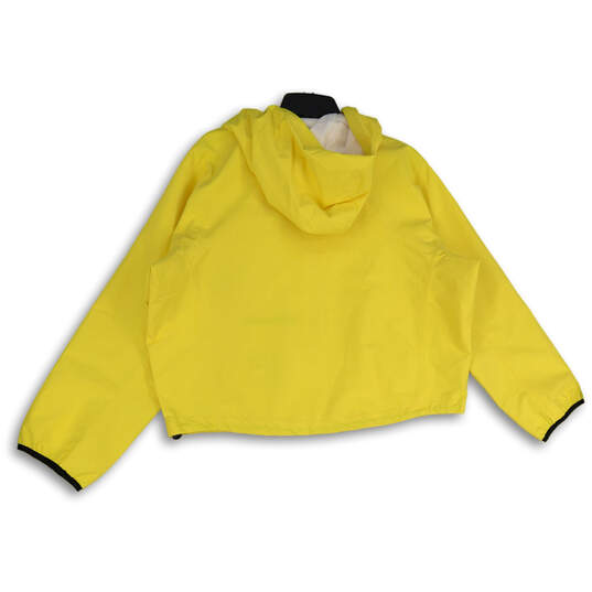 NWT Womens Yellow Long Sleeve Full-Zip Hooded Rain Jacket Size XL image number 2