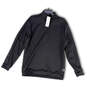 NWT Mens Black Long Sleeve 1/4 Zip Pullover Activewear T-Shirt Size Medium image number 1