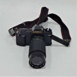Canon T50 35mm SLR Film Camera w/ 75-200mm Lens & Neck Strap