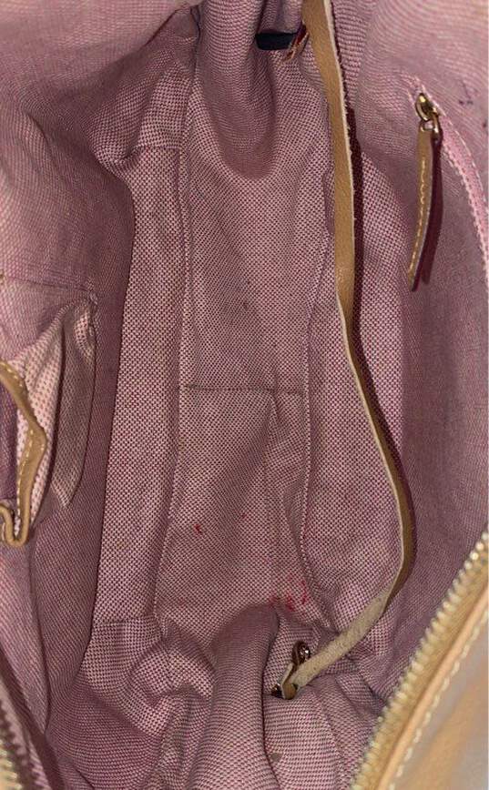 Dooney & Bourke Nina Beige Pebbled Leather Shoulder Handbag image number 5