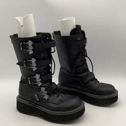 Demonia Womens Emily 322 Black Leather Mid Calf Platform Boots Size 10 alternative image