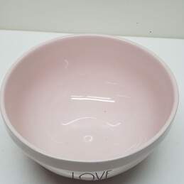 Pink 10 in. LOVE Ceramic Magenta Bowl Rae Dunn Artisan Collection alternative image