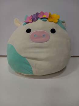 Kelly Toys Squishmallow Stuffed Cow w/ Flower Crown Plush Toy
