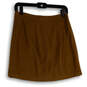 Womens Tan Flat Front Button Front Short Straight & Pencil Skirt Size 2 image number 2