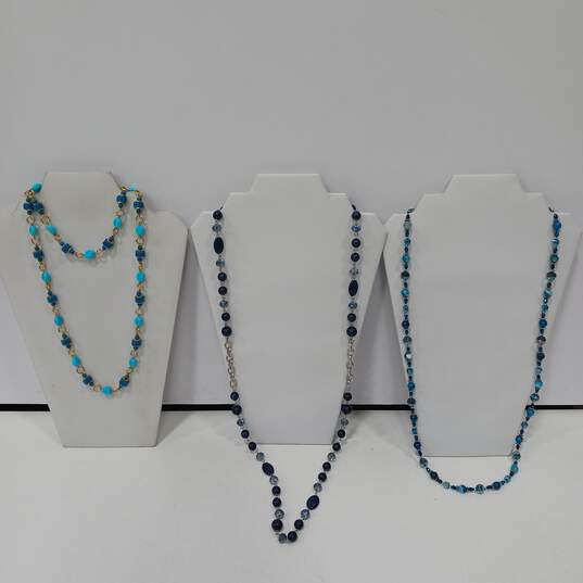 Bundle of Assorted Blue Toned Fashion Jewelry image number 1