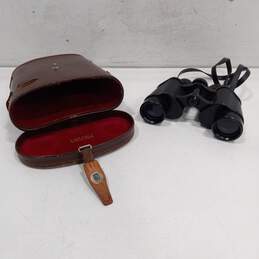 Vintage Mercury 7x35 Extra Wide Angle Fully Coated Optics Binoculars In Case