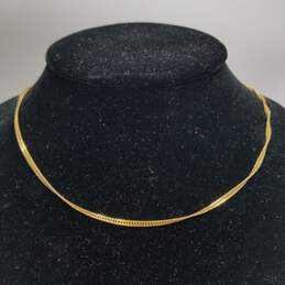 21K Gold 2mm Chain Necklace 6.6g DAMAGED