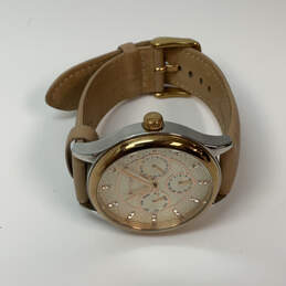 Designer Fossil BQ1566 Two-Tone Leather Strap Chronograph Analog Wristwatch alternative image