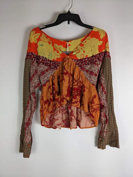 Free People Women Floral Print Blouse XS image number 1