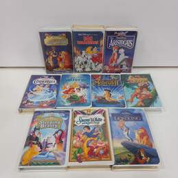 10PC Assorted Disney Classic VHS Movie Bundle