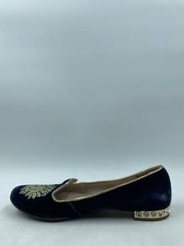 Authentic miu miu Navy Embroidered Loafers W 6.5 alternative image