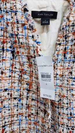 Ann Taylor Tweed Raw Trim Jacket - Multicolored Wm Size 4 alternative image